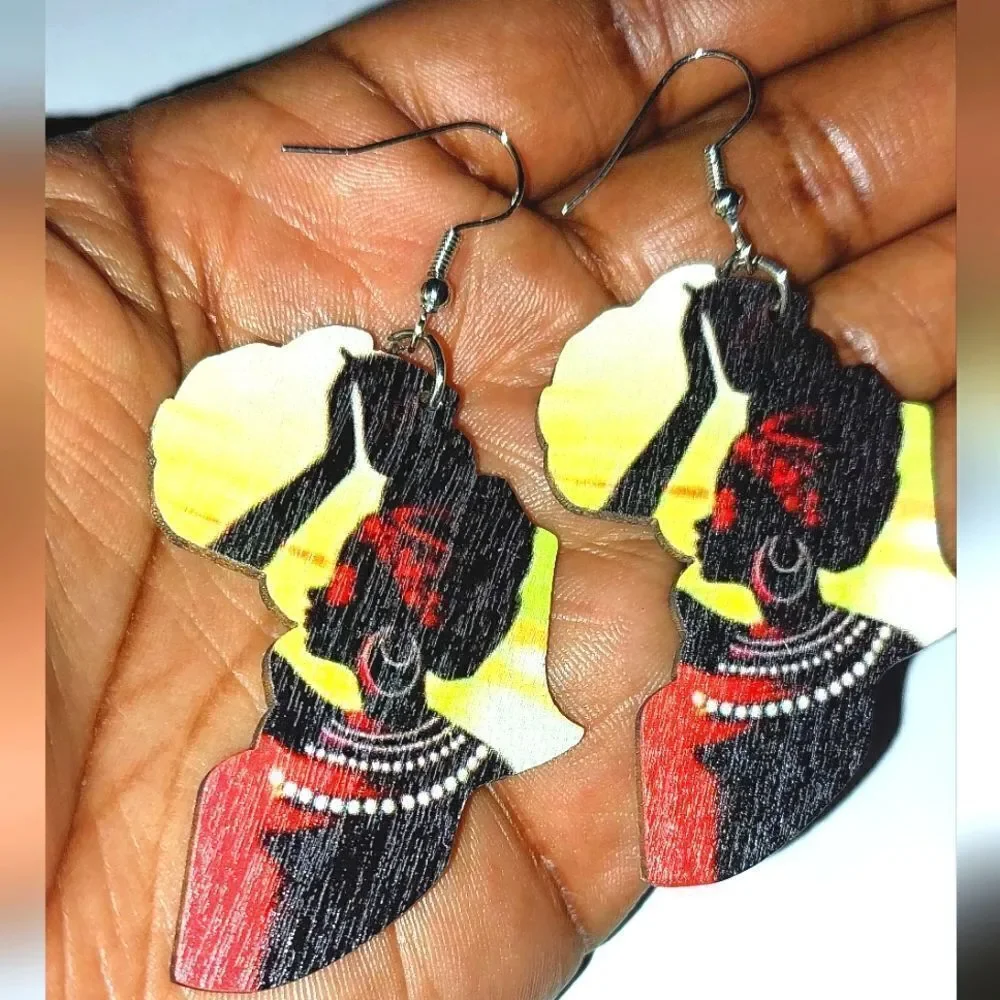 Fun bohemian African dangle earrings